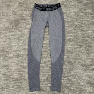 Gymshark Leggings Womens Small Purple Flex Dry Compression Colorblock Yoga Gym